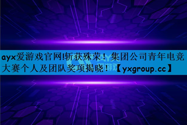 斩获殊荣！集团公司青年电竞大赛个人及团队奖项揭晓！